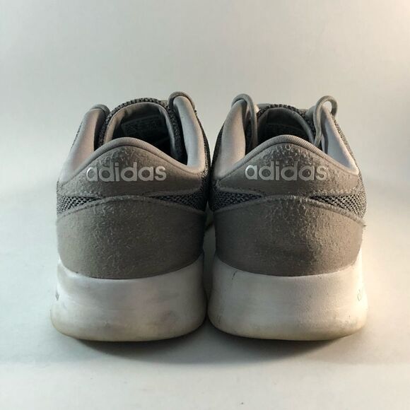Adidas cloudfoam womens mesh running shoes lace up sneakers gray white size 7.5 - Picture 4 of 8